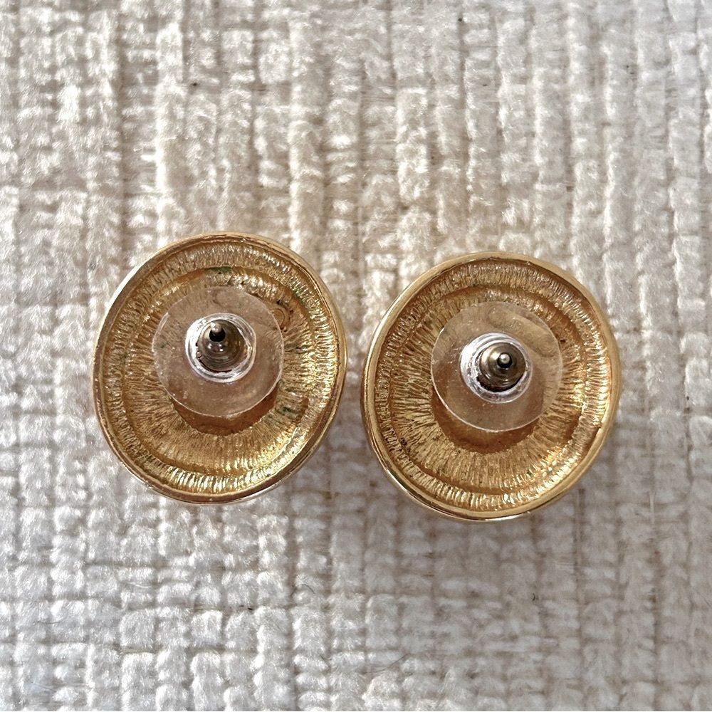 Christian Dior Vintage Pierced Earrings - Picture 2 of 3